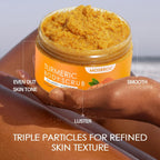 Turmeric Body Scrub Vitamin C Exfoliating Body Scrub With Collagen And Coconut Oil Body Exfoliator Dead Skin Remover Smooth And Hydrated Natural Scrub For Butt Bikini Area With Loofah