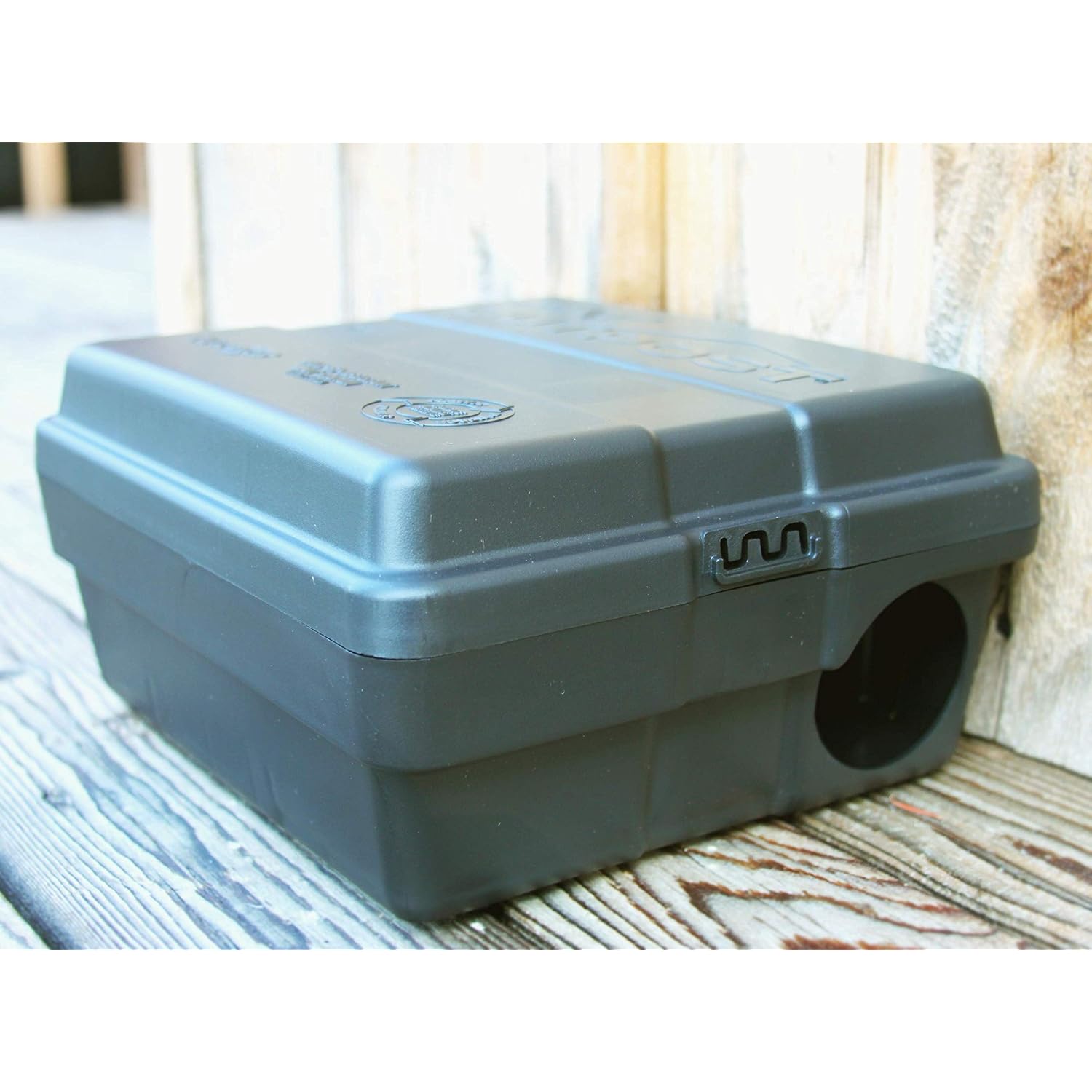 Tomcat Outpost Rat Bait Station, Set Of 6, Lockable Tamper-Resistant, Vertical Or Horizontal Mount, Black, 8.5" X 7" X 5"