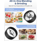 Ganiza Smoothie Blender, 900W Blenders for Shakes and Smoothies, 15-Piece Personal Blender and Grinder Combo for Kitchen, Smoothies Maker with 4 BPA-Free Portable Cup, Nutritious Recipe