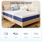 Gelsea 6 Inch Full Size Mattress, Firm Gel Memory Foam Full Mattress In A Box, Firm Back Support For Pressure Relief & Spinal Alignment, Certipur-Us Certified, Fiberglass-Free
