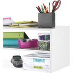 Whitmor Stackable 31" Extra Wide 2-Shelf Storage Organizer, White