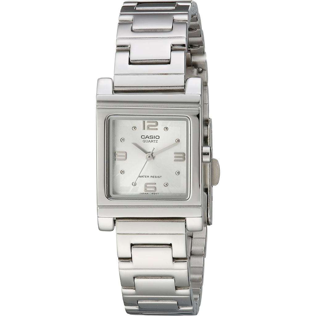 Casio Women'S Ltp1237D-7A Silver-Tone Shell White Dial Watch