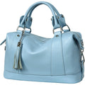 Heshe Womens Genuine Leather Purse Satchel Tote Bags Ladies Real Leather Bags Crossbody Handbags