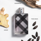 Burberry Brit Eau De Toilette – Woody Men'S Cologne – With Notes Of Cedarwood, Green Mandarin, Wild Rose & Tonka Bean – Long Lasting Fragrance