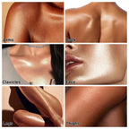 Ucanbe Body Shimmer Oil 100Ml, Moisturizing Body Glow Glitter Oil, Waterproof Shimmering Luminizer Liquid Illuminator Highlighter, Tinted Shimmer Lotion Glowing Bronzer Makeup(Bronze Gold)