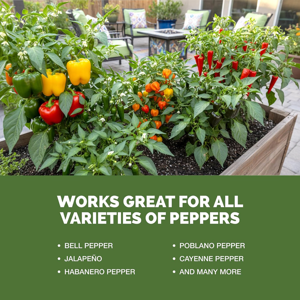 Pepper Fertilizer – Liquid Plant Food For Bigger Harvests, Better Flowering & Stronger Root Development, 8 Oz