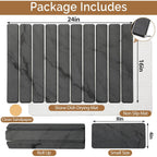 Large Stone Dish Drying Mat For Kitchen Counter, Quick Dry Stone Dishes/Bath Mats,Foldable Water Absorbing Diatomaceous Earth Drying Organizer Pad For Plate Rack Bottles Utensils(Dark Gray 24"×16")
