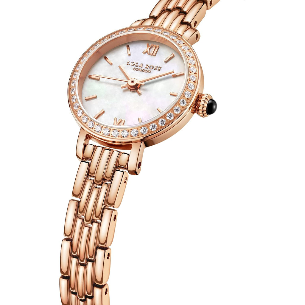 Lola Rose Dainty Watch For Women: Rose Gloden Watch, Genuine Stainless Steel Strap, Wrapped By Stylish Gift Box - Vintage Present For Small Wrists