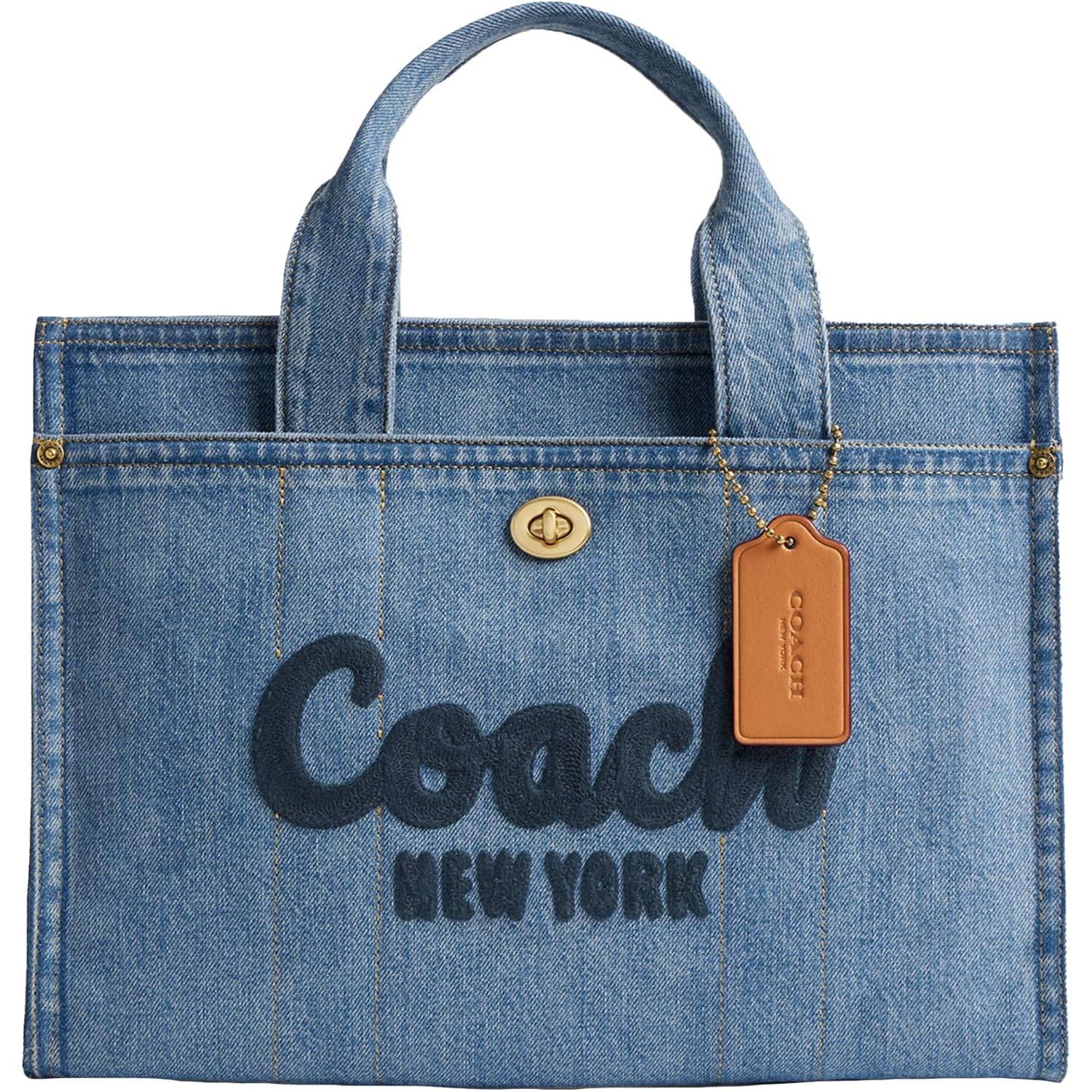 Coach Cargo Tote Bag with Bow Print