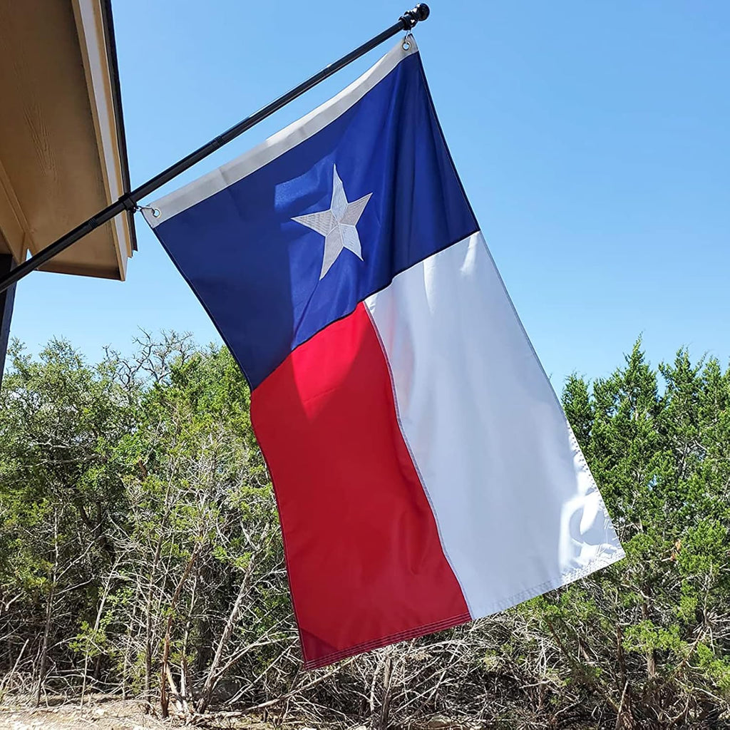 Homissor State Of Texas 3X5 Feet Flag - Embroidered Sewn Tx Flags Heavy Duty Outdoor Nylon Flags Vivid Color - Brass Grommets And 4 Stitch Hemming
