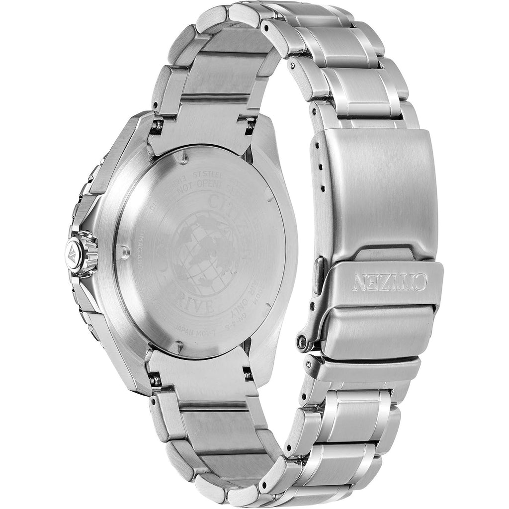 Citizen Men'S Promaster Sea Eco-Drive Stainless Steel Watch, 3-Hand Date, One-Way Rotating Bezel, Iso Compliant, Luminous Hands And Markers
