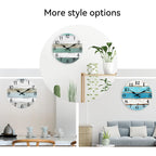 Wall Clock, Silent Non Ticking Battery Operated, Rustic Coastal Country Clock Decorative For Bathroom Kitchen Bedroom 8