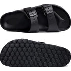 Kidmi Medium Arch Support Eva Beach Sandals For Women | Women'S Adjustable Buckle Straps Waterproof Pool Sandals, Comfortable Slip On Summer Slides For Home And Casual Walks