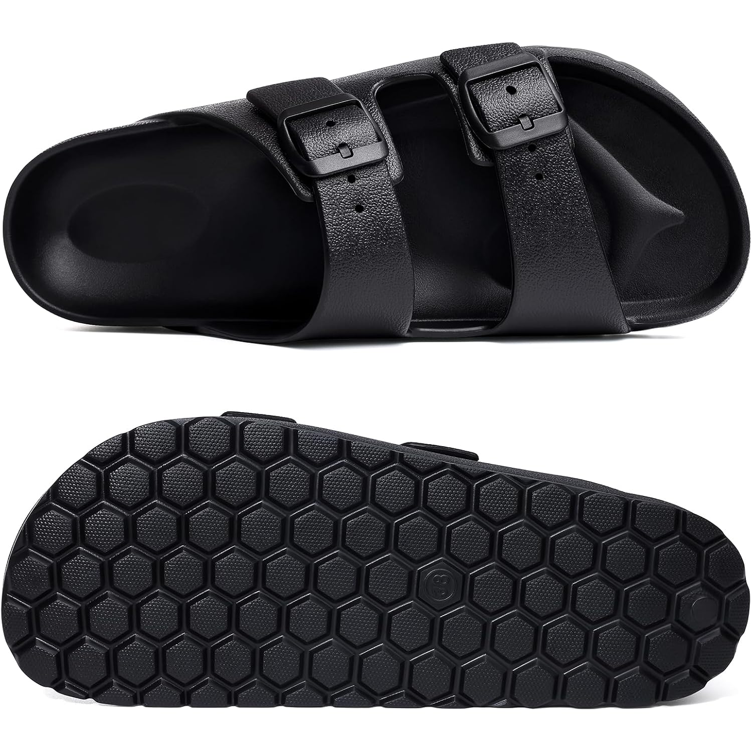 Kidmi Medium Arch Support Eva Beach Sandals For Women | Women'S Adjustable Buckle Straps Waterproof Pool Sandals, Comfortable Slip On Summer Slides For Home And Casual Walks