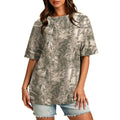Anoumcy Camo Shirt For Women Mens Maple Leaf Print Camouflage T Shirt Summer Short Sleeve Oversized Camo Tee Shirts Tops