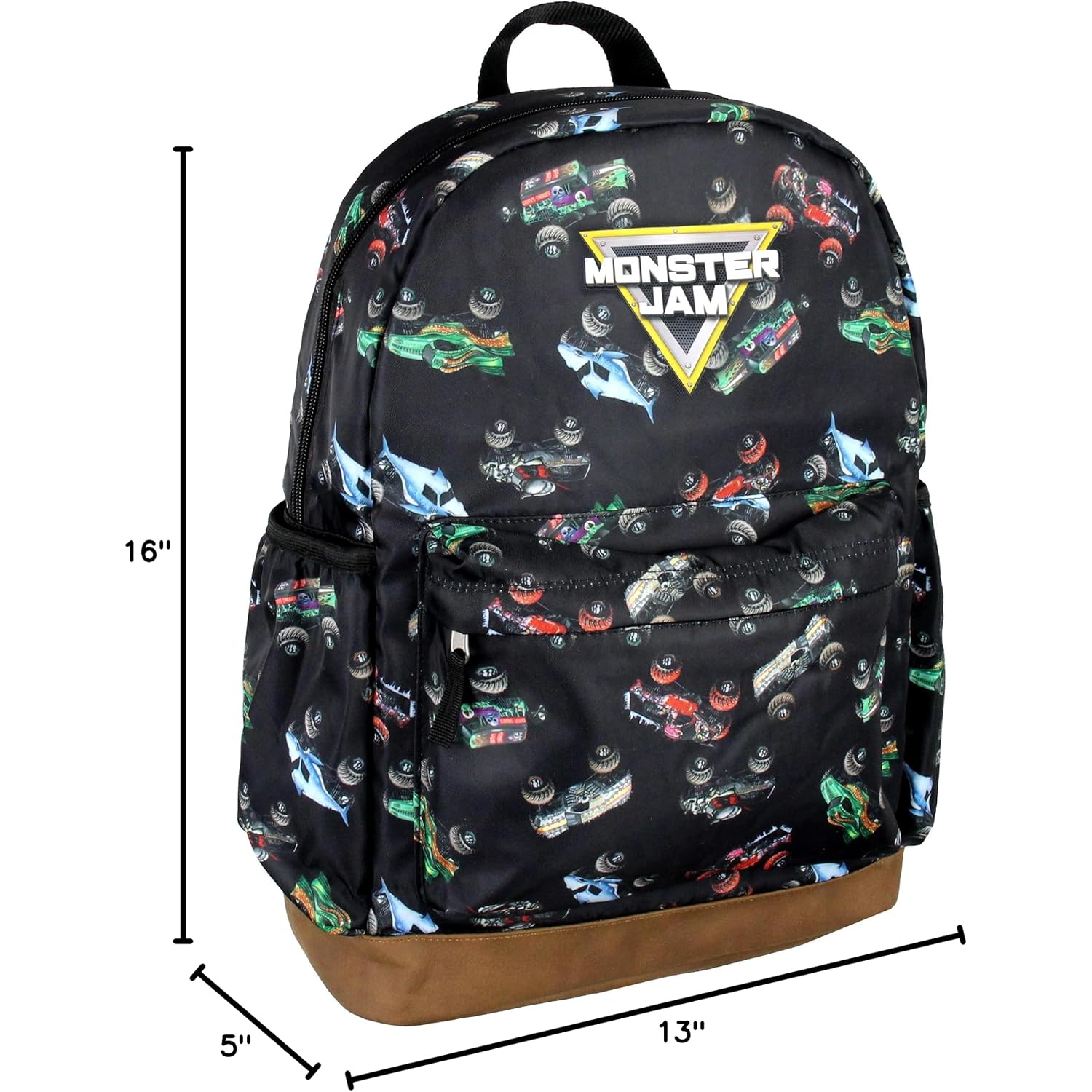 Intimo Monster Jam Trucks Dragon Zombie Grave Digger Megalodon All Over Print Backpack 16"