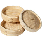 Joyce Chen 2-Tier Bamboo Steamer Baskets, 10-Inch