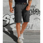Mens Cargo Shorts Cotton Work Casual Shorts For Men With Multiple Pockets