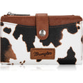 Wrangler Wallet for Women Bifold Card Holder with Zipper and ID Window