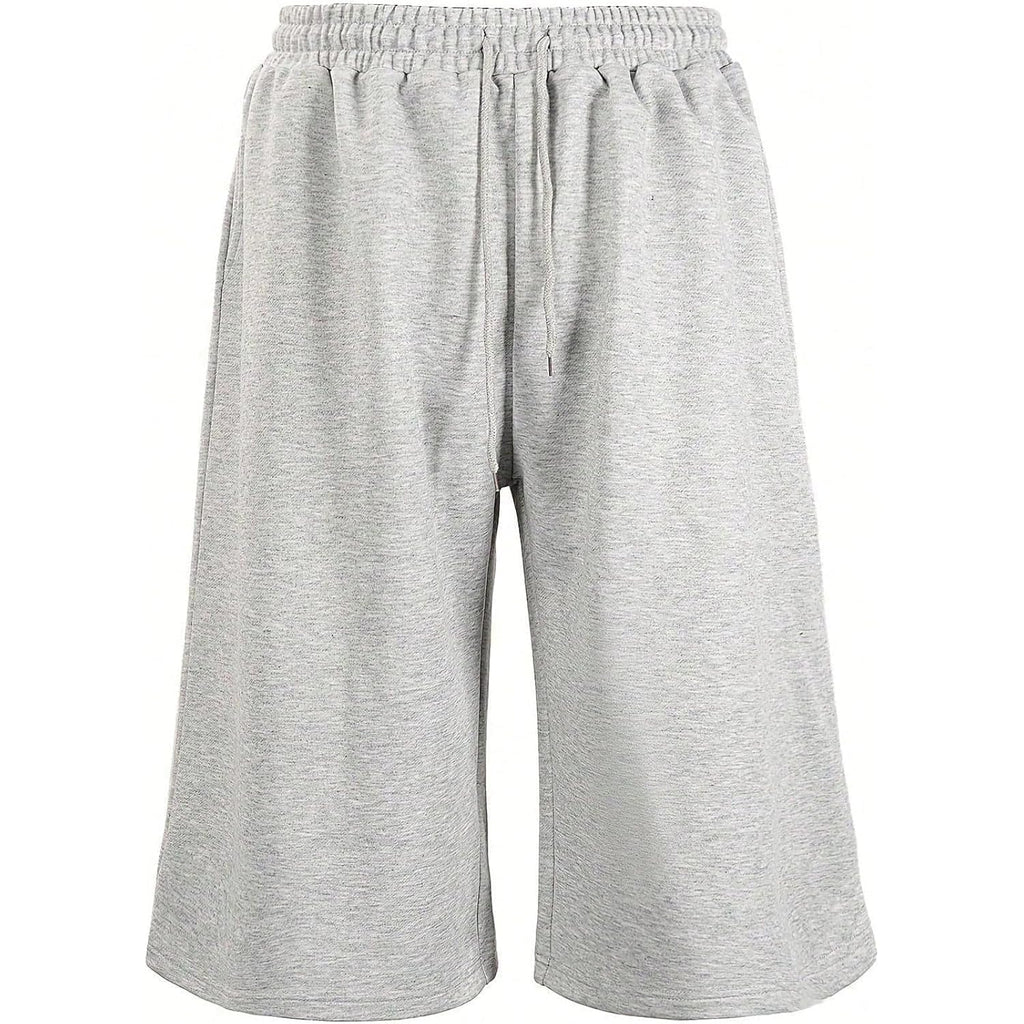 Verdusa Men'S Wide Leg Baggy Athletic Sweat Shorts Workout Basketball Bermuda Shorts With Pockets