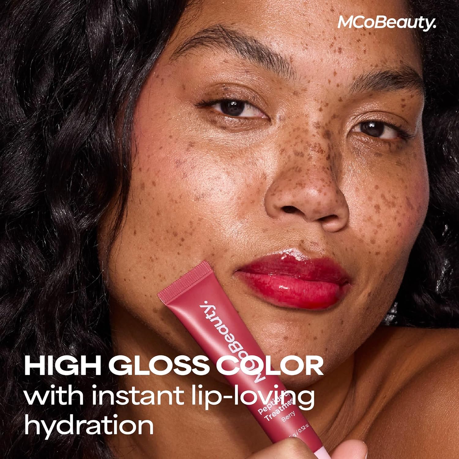 MCoBeauty Peptide Lip Treatment - Vanilla Brulee, Nude Beige - Tinted Plumping Balm Gloss - Hydrating Cream Oil Formula with Shea Butter & Peptides for Soft Plump Lips - Vegan & Cruelty Free