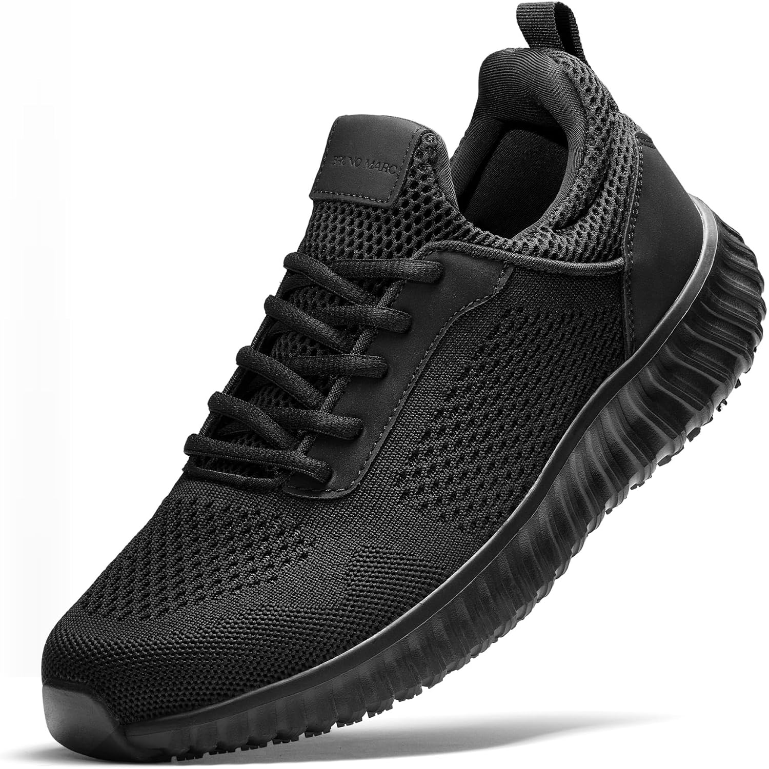 Bruno Marc Men'S Non Slip Work Shoes Walking Zapatos Trabajo Black & Lightweight Sneakers Food Service Chef Kitchen Restaurant