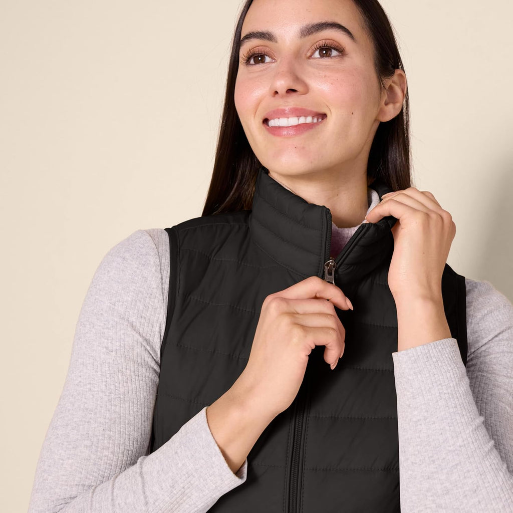 Amazon Essentials Women'S Lightweight Water-Resistant Packable Puffer Vest