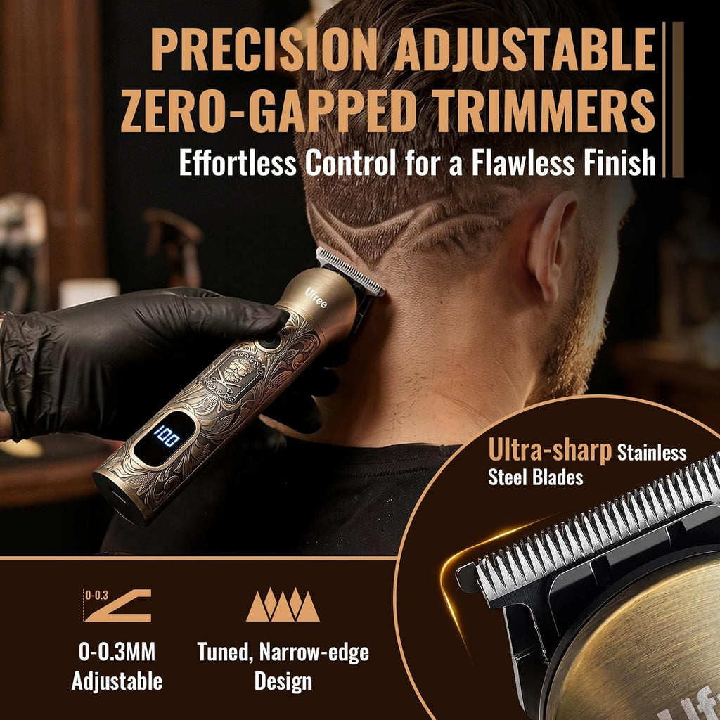 Ufree Beard Trimmer, Hair Clippers Mens Shaver Electric Razor, Hair Trimmer For Men Cordless Barber Clippers And Trimmers Set, Hair Cutting Kit For Men Grooming Gifts