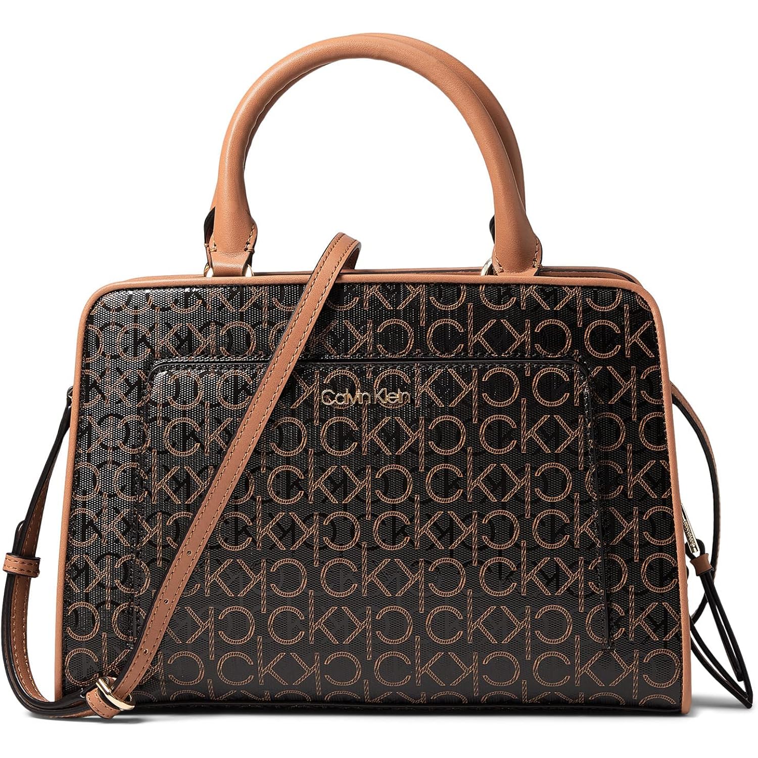 Calvin Klein Women'S Margot Textured Logo Emboss Satchel