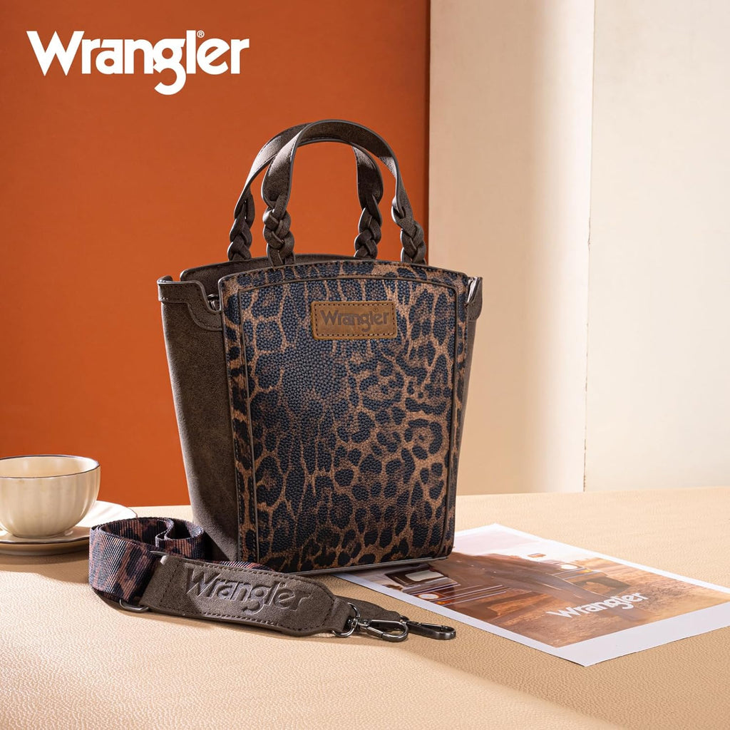 Wrangler Purse for Women Animal Print Crossbody Bags Top-Handle Shoulder Bag for Everyday Travel Casual Use