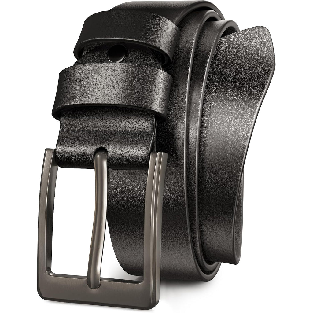 Mens Dress Belt,Genuine Casual Leather Belts For Men 1.5" Width