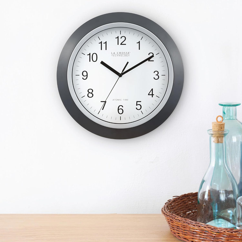 La Crosse Technology Wt-3129B 12 Inch Atomic Analog Wall Clock, Pack Of 1, Black