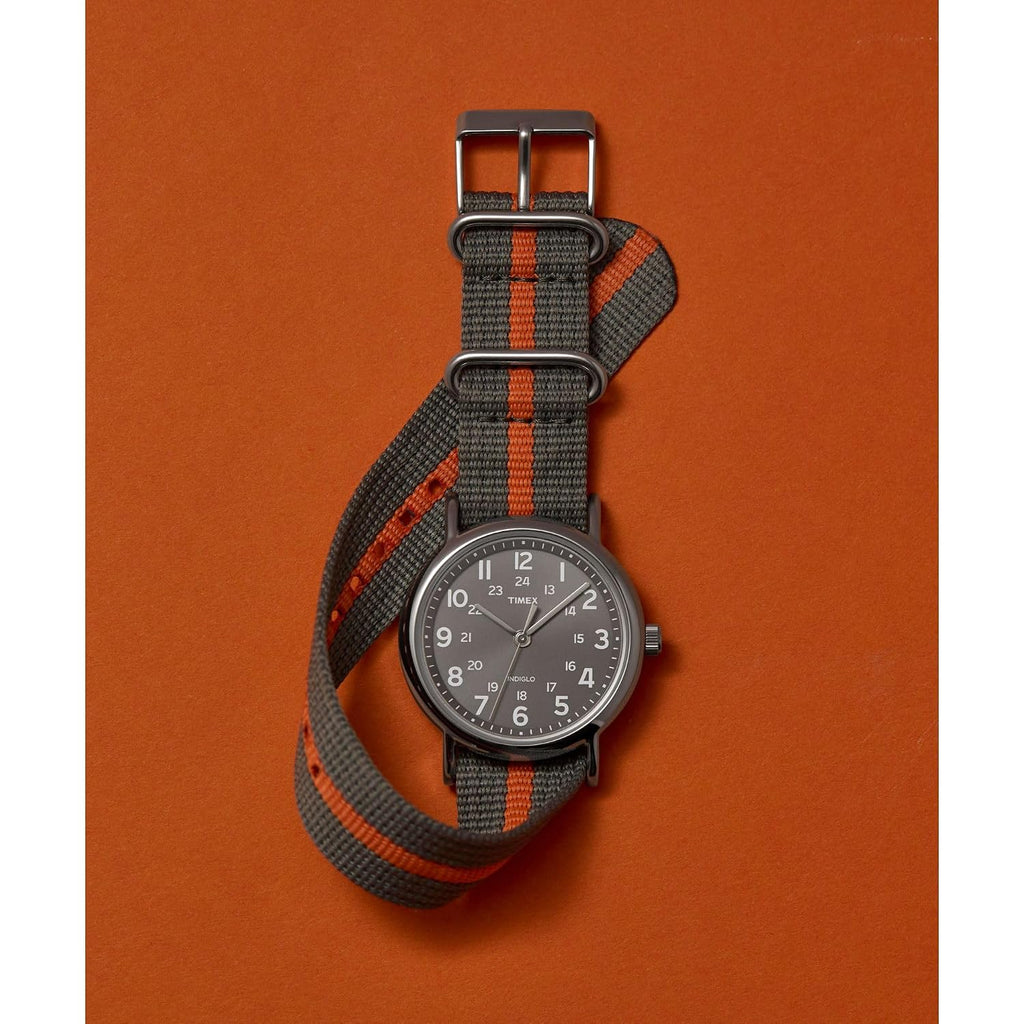 Timex Weekender 38Mm Unisex Analog Watch | Indiglo Backlight | Adjustable Durable Nylon Fabric Slip Through Strap | 24 Hour Time