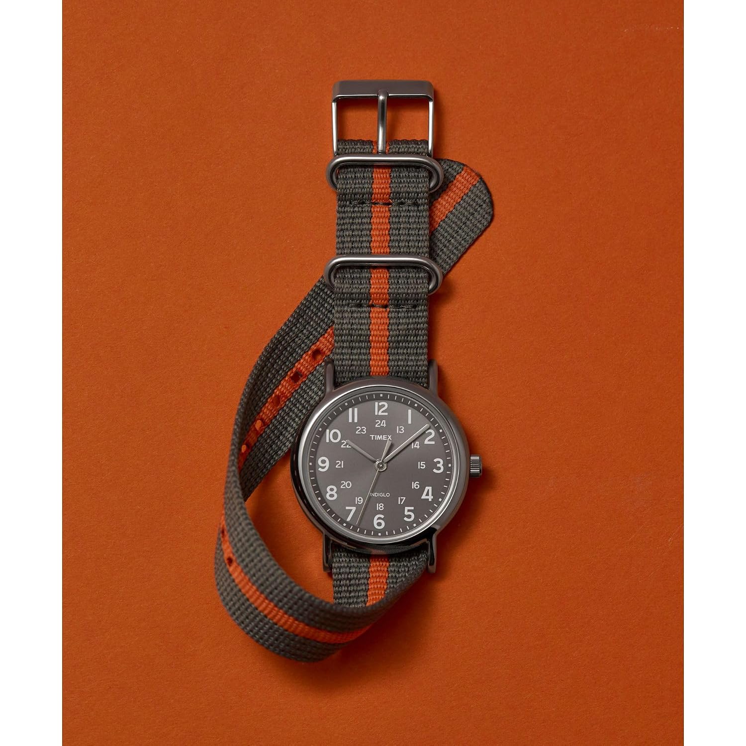 Timex Weekender 38Mm Unisex Analog Watch | Indiglo Backlight | Adjustable Durable Nylon Fabric Slip Through Strap | 24 Hour Time