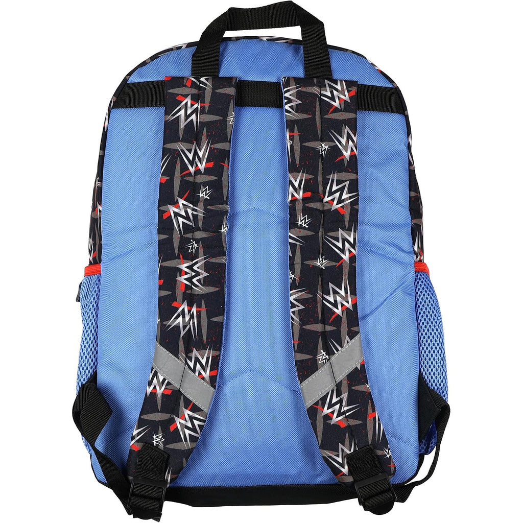 Wwe Backpack 5-Piece Set Undisputed Champion 16" Book Bag With Insulated Lunch Box