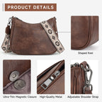 Aphison Trendy Leather Crossbody Purse With Adjustable Strap, Women'S Shoulder Handbag