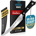 Cutluxe Curved Boning Knife – 6" Boning Knife For Meat Cutting, Filleting – High Carbon German Steel, Full Tang & Ergonomic Handle Design – Artisan Series