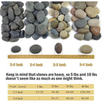 5 Lbs Natural Aquarium Rocks, 2-3 Inch Large Pebbles.Decorative River Rocks For Plants, Fish Tank, Garden, Paving, Fountain, Walkways And Outdoor Landscaping