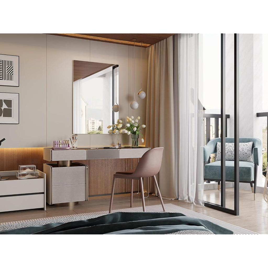 Frameless Bathroom Mirror, 24"x36" Frameless Vanity Mirror, Tempered Glass Rectangle Frameless Wall Mirror, Bathroom Mirrors for Over Sink, Living Room, Bedroom, Entryway