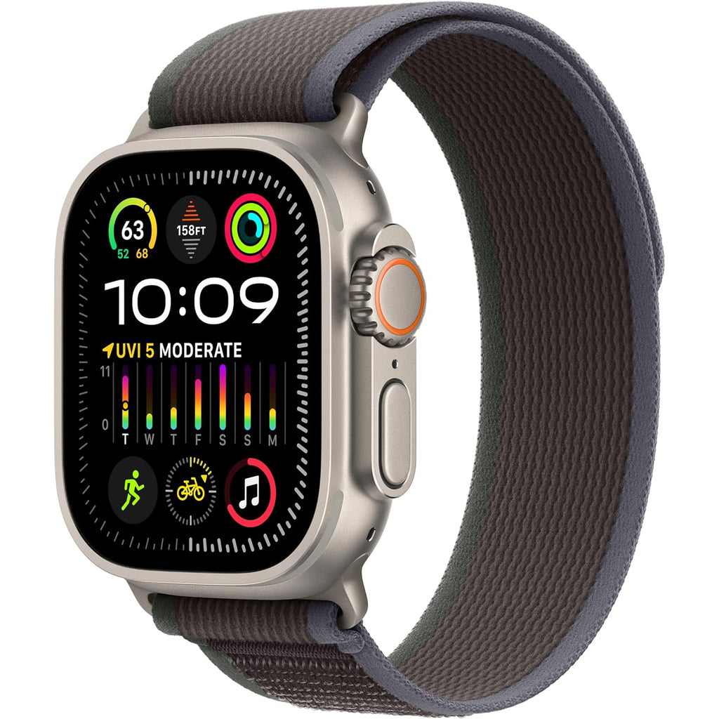 Apple Watch Ultra 2 [Gps + Cellular 49Mm] Smartwatch With Rugged Titanium Case & Blue/Black Trail Loop S/M. Fitness Tracker, Precision Gps, Action Button, Extra-Long Battery Life