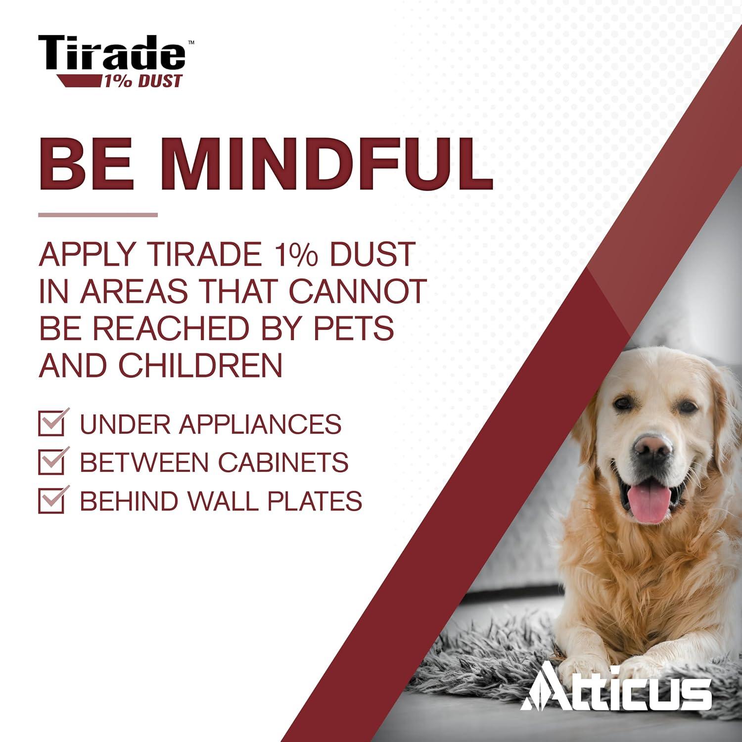 Atticus Tirade 1% Dust Insecticide (1.25Lb) - Control Wasps, Bees, And More | Ready-To-Use Cyfluthrin Dusting Powder, Indoor And Outdoor Pest Control, Hornets, Ants, Bed Bug, Yellowjacket Killer