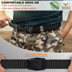 Bulliant Men Tractical Belt,Stretch Western Rigger Web Belt For Cowboy Military Heavy Duty Hiking Hunting 1.5"-Cut For Fit