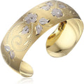 Amazon Essentials Yellow 14K Gold-Filled Hand Engraved Cuff Bracelet