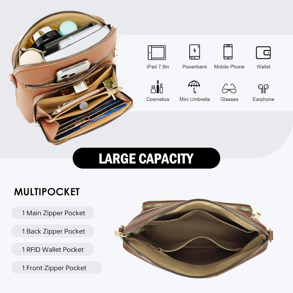 Crossbody Purses for Women Small Crossbody Bags for Women with Built in RFID Wallet