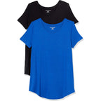 Women's Short-Sleeve Scoopneck Tunic Tops, Pack of 2