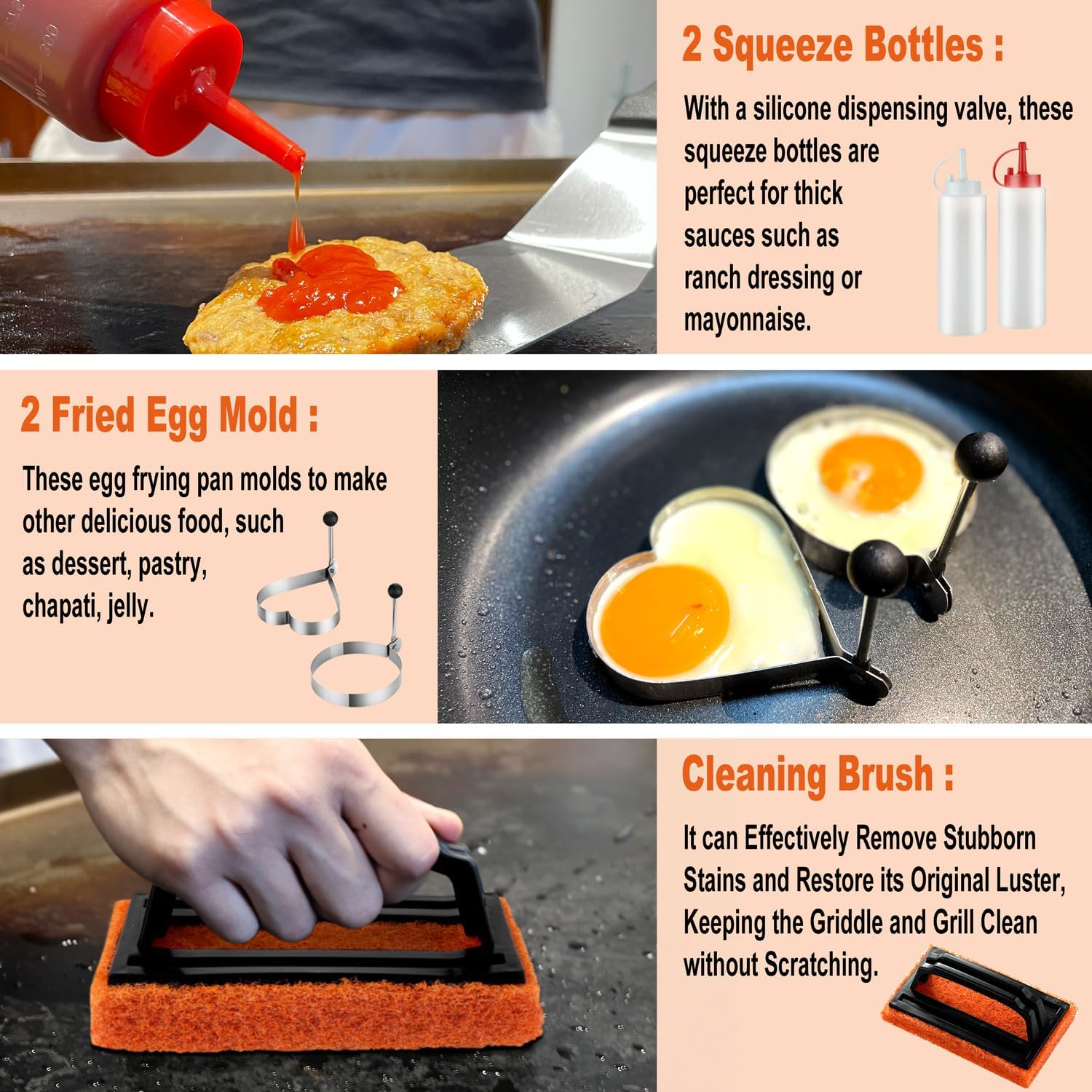 38Pcs Griddle Accessories Kit, Professional Grill Tools Set For Outdoor Barbecue, Stainless Steel Griddle Spatula Set With Tongs, Smash Burger Press, Carry Bag, Perfect Grilling Gifts