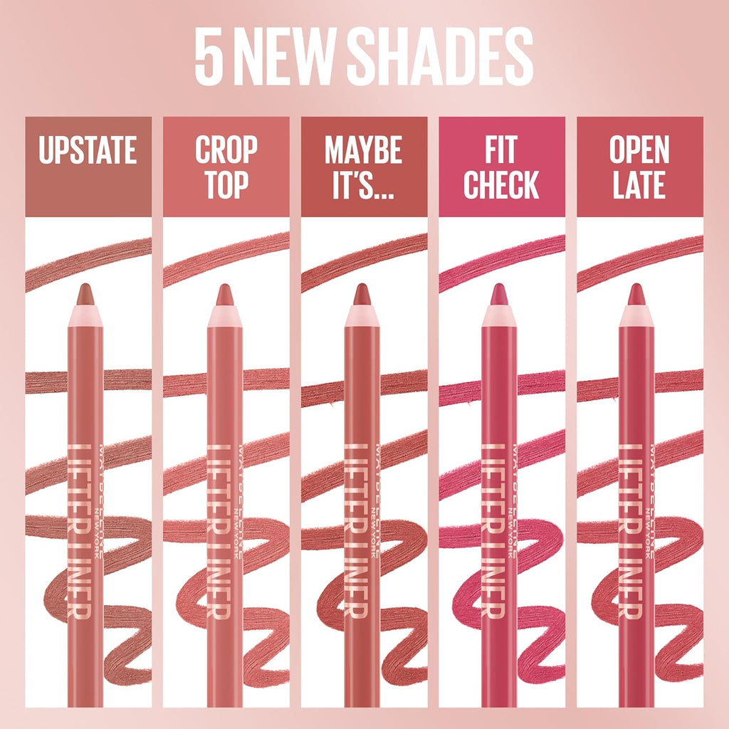 MAYBELLINE Lifter Liner Lip Liner Makeup, Lip Pencil with Hyaluronic Acid For A Fuller, Lifted Make Up Look, Maybe It's..., 1 Count