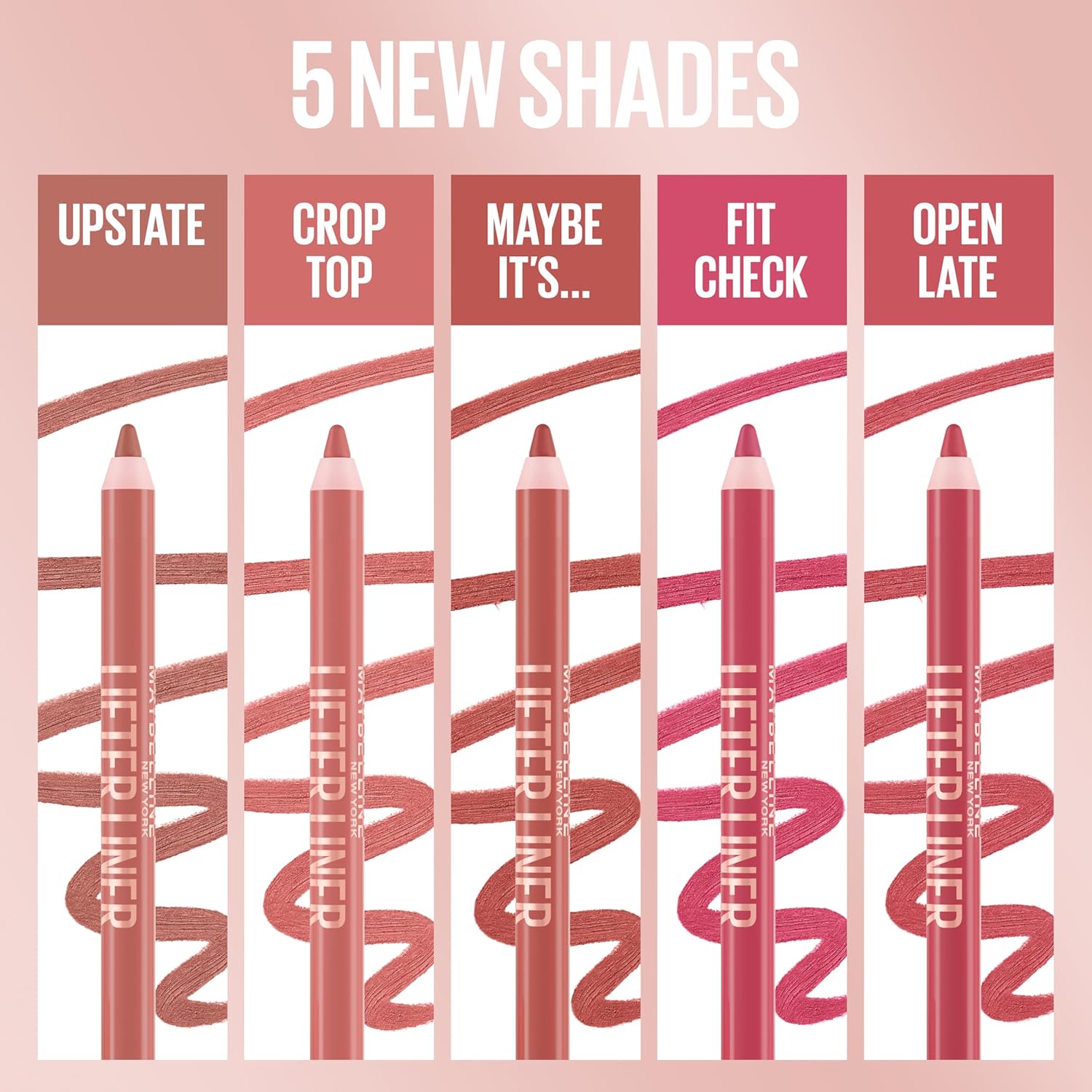 MAYBELLINE Lifter Liner Lip Liner Makeup, Lip Pencil with Hyaluronic Acid For A Fuller, Lifted Make Up Look, Maybe It's..., 1 Count
