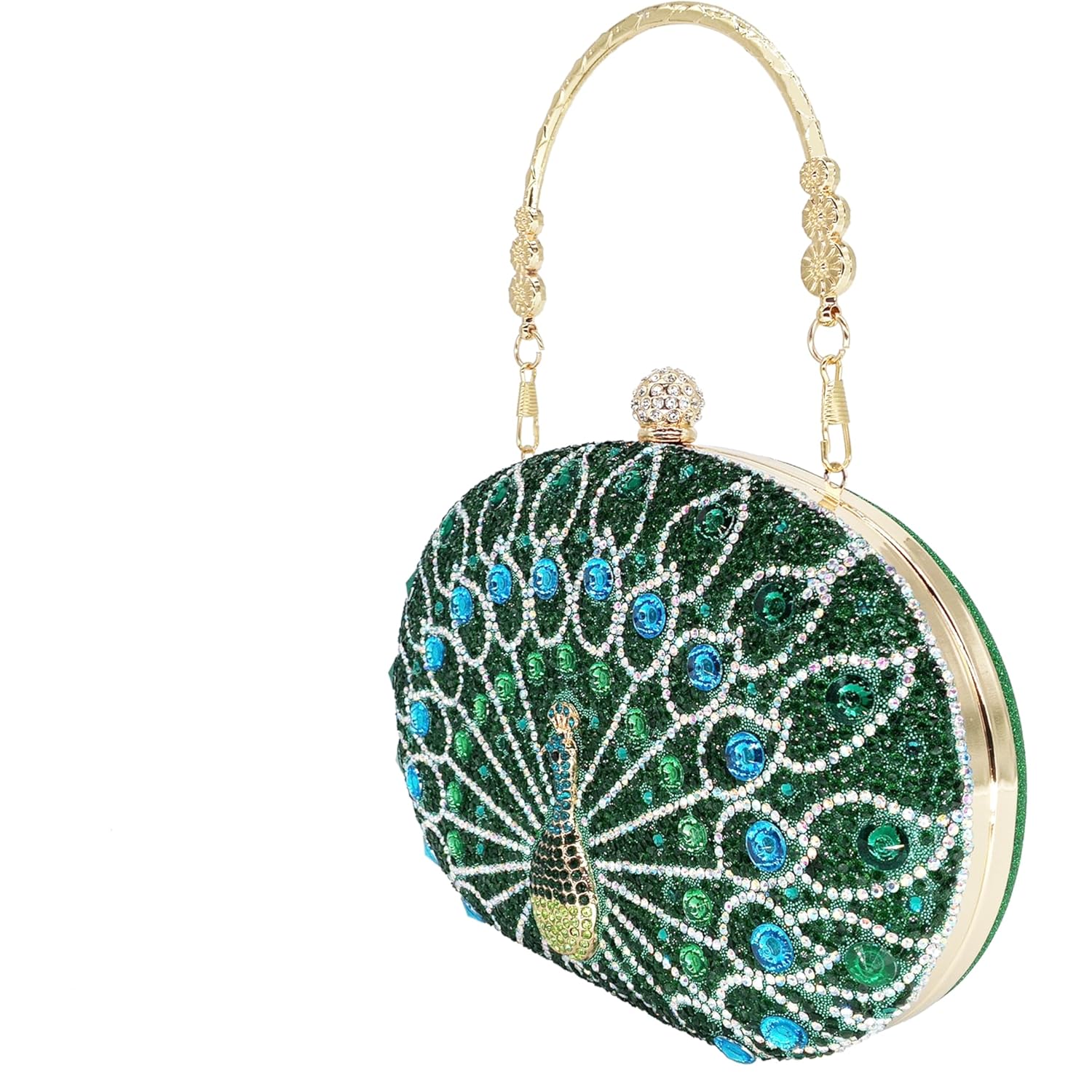 MAIRLOM Women's Evening Bags Sparkly Rhinestone Clutch Purses Luxury Diamond Peacock Handbag for Wedding Party Formal