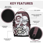 Bioworld One Piece Luffy Character Art 18.5” Adult Brown Backpack